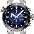 Tissot Tissot Seastar 1000 Professional Automatic Chronograph T120.614.11.041.00 Seastar 1000 T1206141104100 механические мужские часы  синий циферблат, браслет нержавеющая сталь — вид спереди